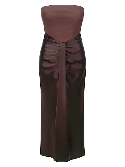 Wayfaring Strapless Draped Gown