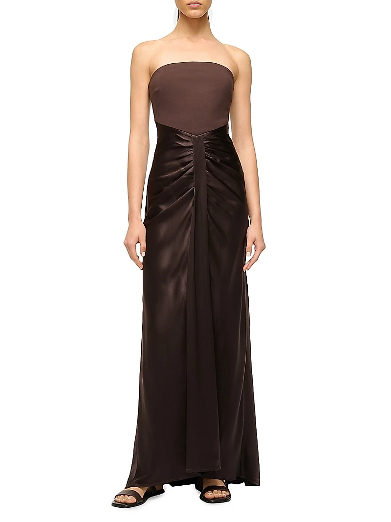 Wayfaring Strapless Draped Gown