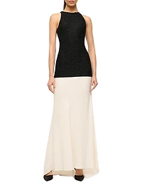 Gabrielle Bead-Embellished Colorblocked Maxi Dress