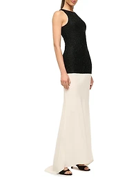 Gabrielle Bead-Embellished Colorblocked Maxi Dress