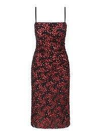 Florentina Floral Sequined Midi-Dress