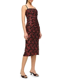 Florentina Floral Sequined Midi-Dress