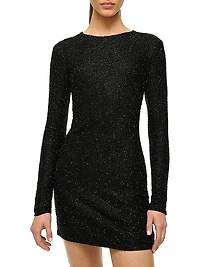 Paradise Embellished Long-Sleeve Minidress