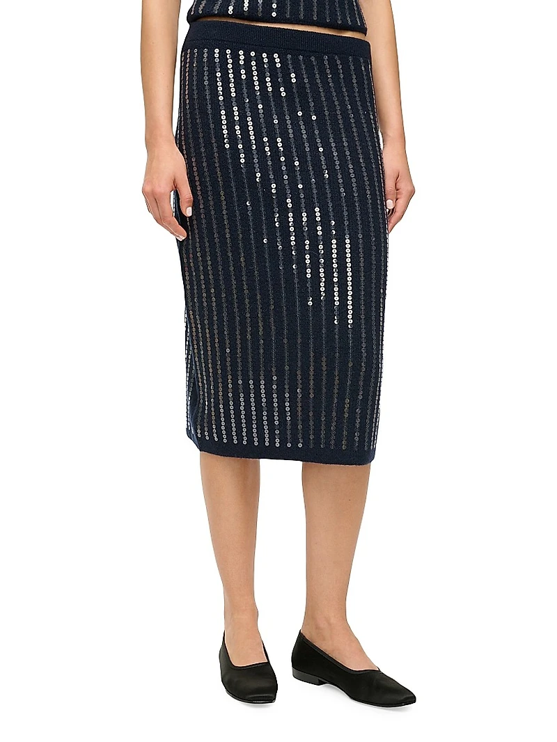 Mimi Sequined Midi-Skirt