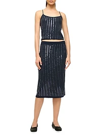 Mimi Sequined Midi-Skirt