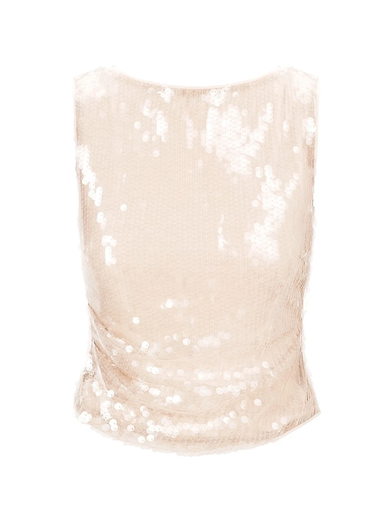 Eton Sequined Sleeveless Top