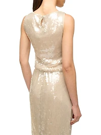 Eton Sequined Sleeveless Top