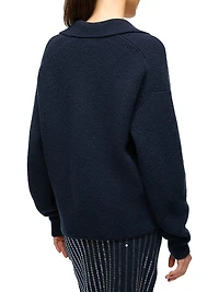Ruston Rib-Knit V-Neck Sweater