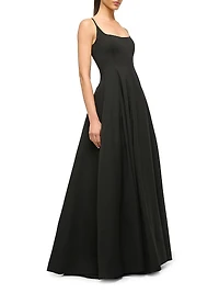 Joy Cotton-Blend Scoopneck Maxi Dress