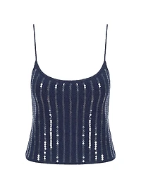 Emerson Sequined Rib-knit Tank