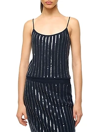 Emerson Sequined Rib-knit Tank