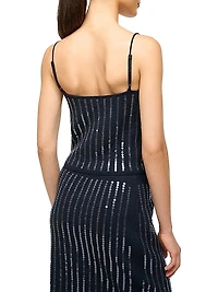 Emerson Sequined Rib-knit Tank