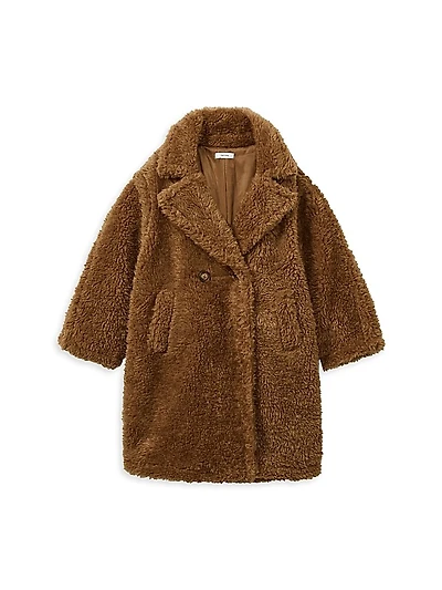 Little Girl's & Girl's Darla Faux Fur Coat