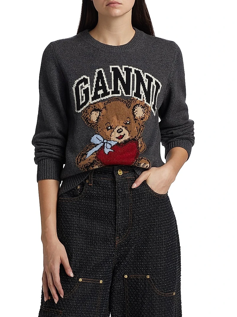 Bear Wool Crewneck Sweater