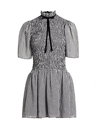 Gingham Smocked Minidress