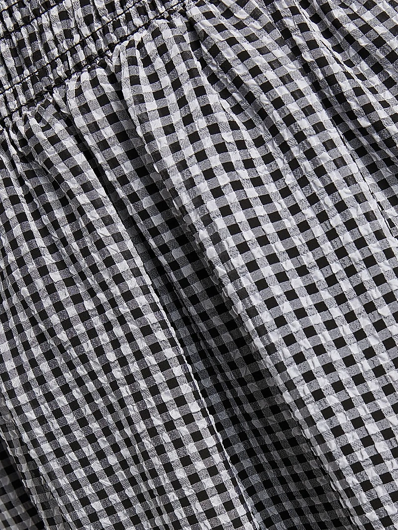 Gingham Smocked Minidress