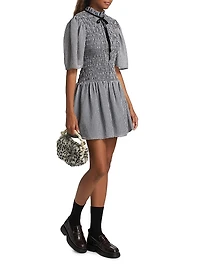Gingham Smocked Minidress