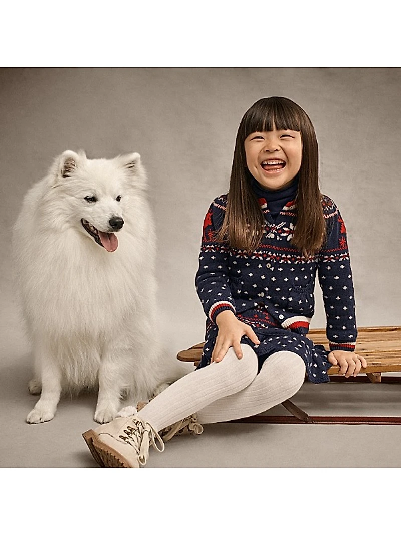 Little Girl's & Girl's Fair Isle Cotton-Wool Cardigan