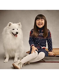 Little Girl's & Girl's Fair Isle Cotton-Wool Cardigan