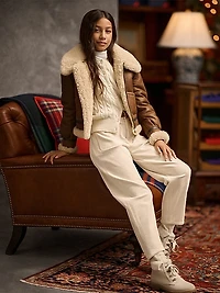 Little Girl's & Girl's Cotton Cable-Knit Cardigan