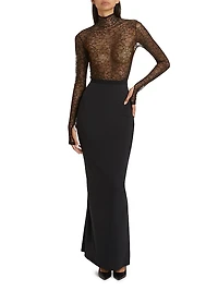 Crystalline Silk Lace Bodysuit