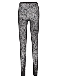 Crystalline Silk Lace Leggings