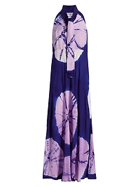 Toriola Spot Tieneck Maxi Dress