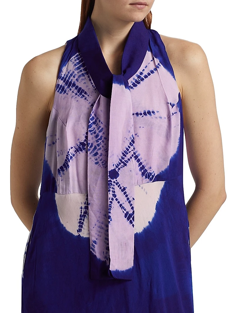 Toriola Spot Tieneck Maxi Dress