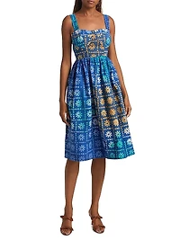 Ronke Floral Cotton Knee-Length Dress