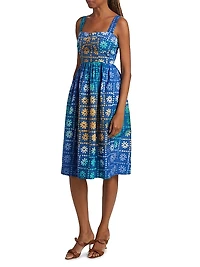 Ronke Floral Cotton Knee-Length Dress