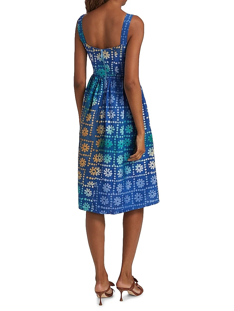 Ronke Floral Cotton Knee-Length Dress