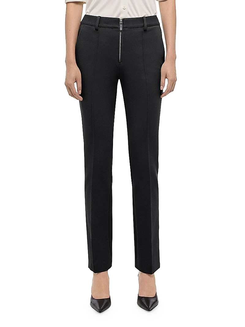 Pleated Stretch Pants