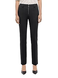 Pleated Stretch Pants