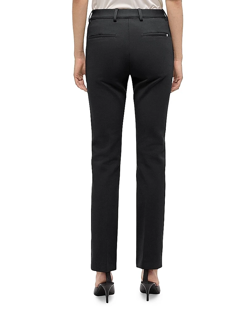 Pleated Stretch Pants