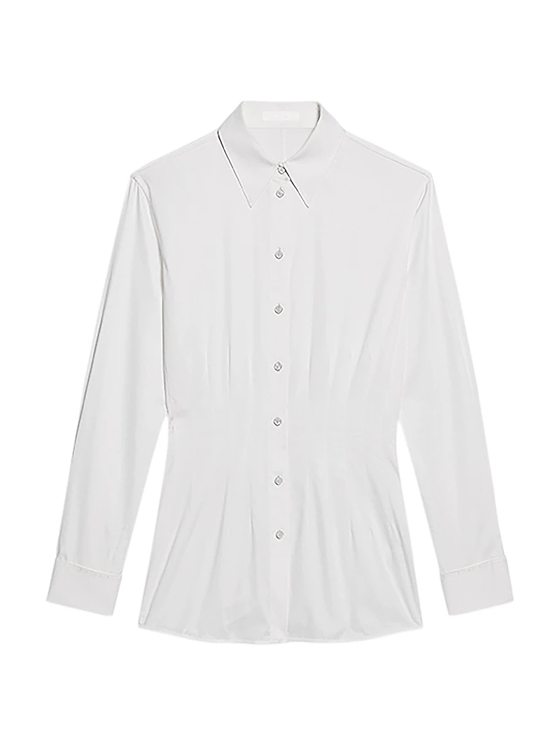 Darted Stretch Cotton Shirt