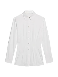 Darted Stretch Cotton Shirt
