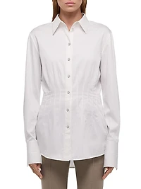 Darted Stretch Cotton Shirt
