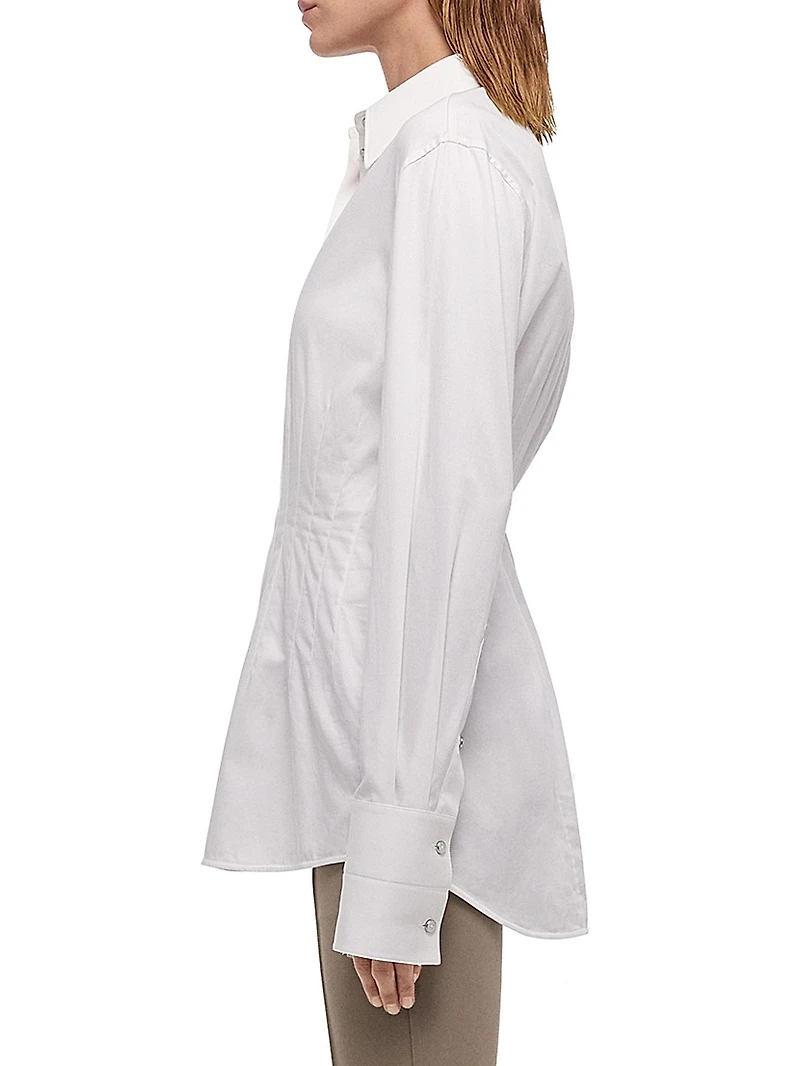 Darted Stretch Cotton Shirt