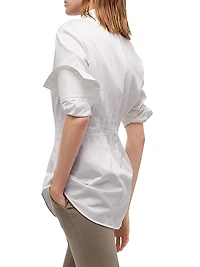 Darted Stretch Cotton Shirt
