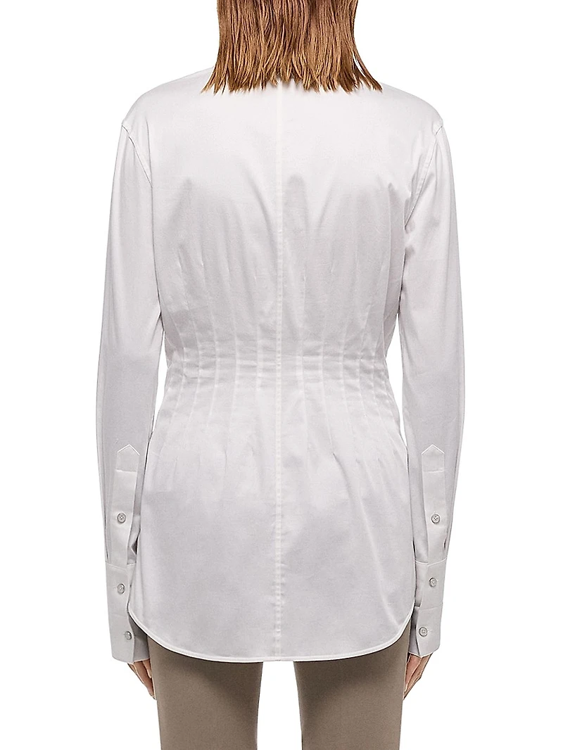 Darted Stretch Cotton Shirt
