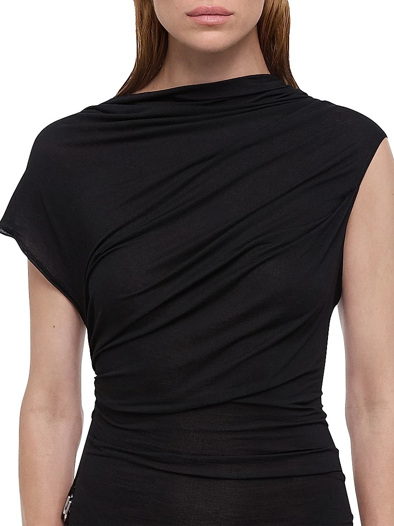 Gathered Sleeveless Minidress