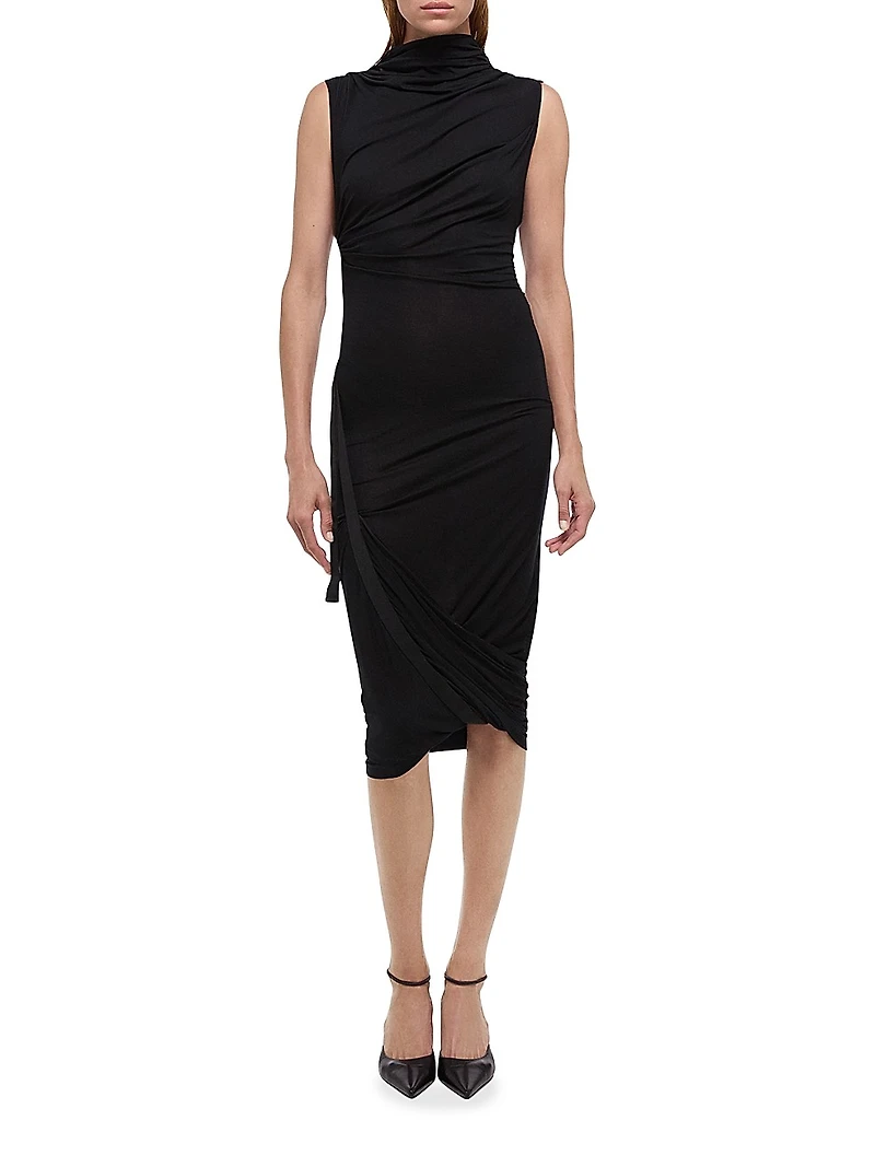 Gathered Sleeveless Minidress