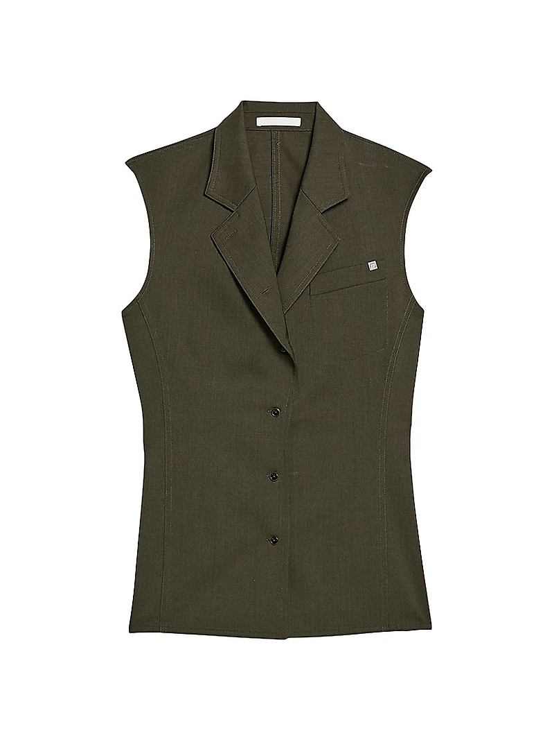 Modest Wool Tailored Vest