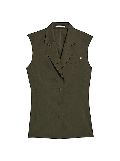 Modest Wool Tailored Vest