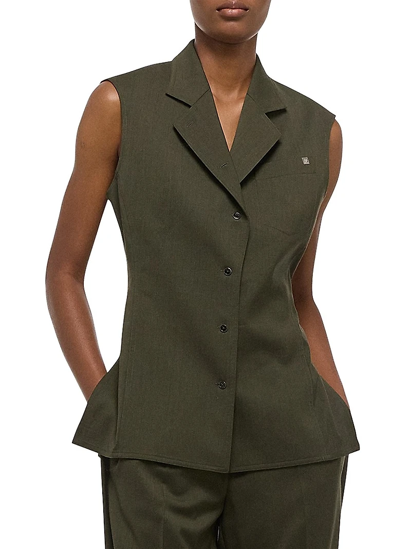 Modest Wool Tailored Vest