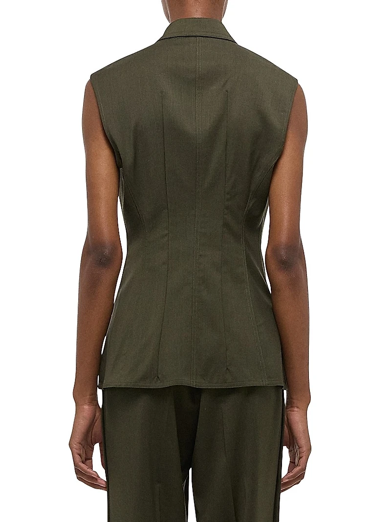 Modest Wool Tailored Vest