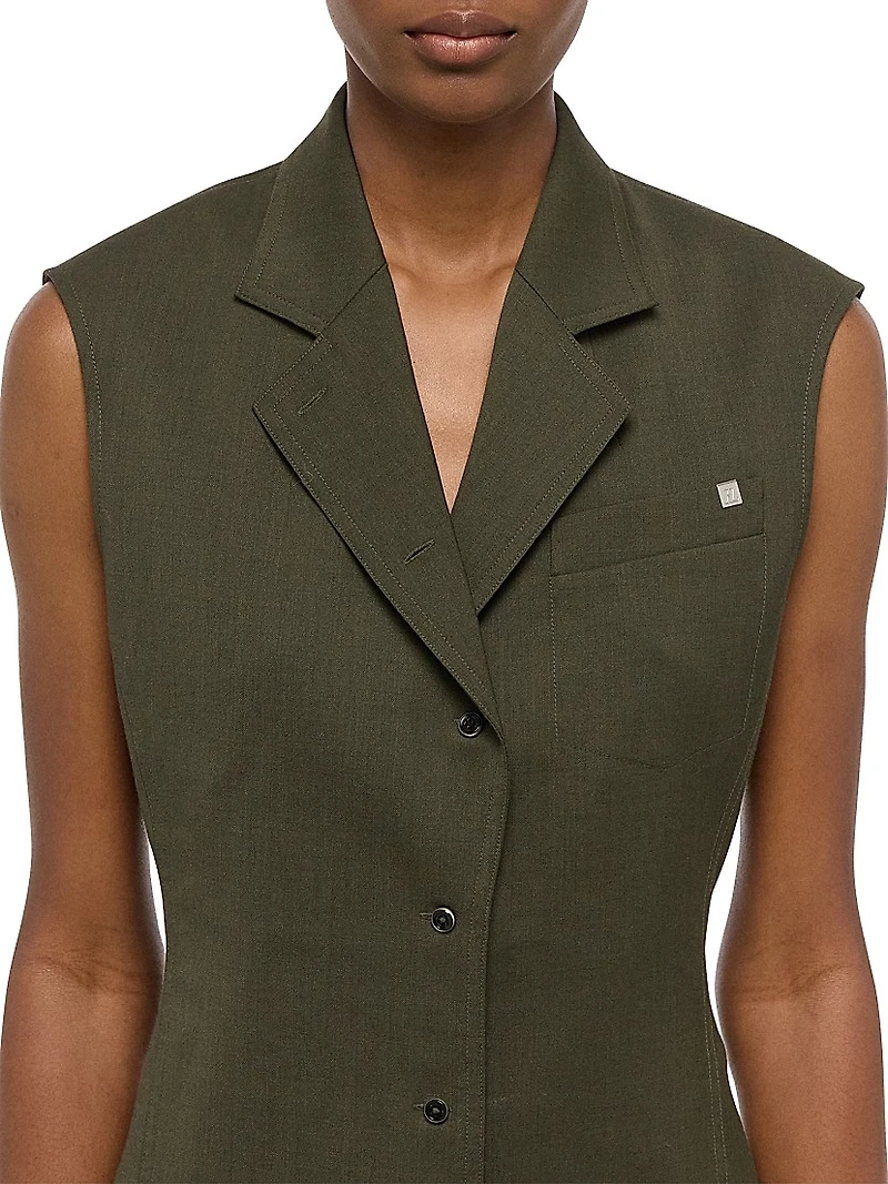 Modest Wool Tailored Vest