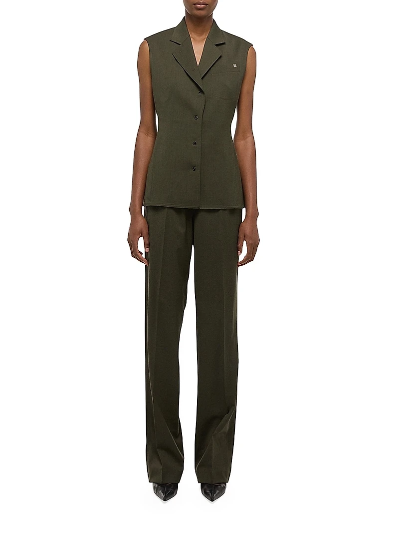 Modest Wool Tailored Vest