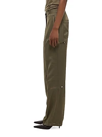 Mid-Rise Straight-Leg Pants