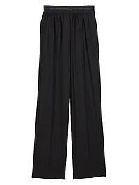 Virgin Wool Mid-Rise Straight-Leg Pants